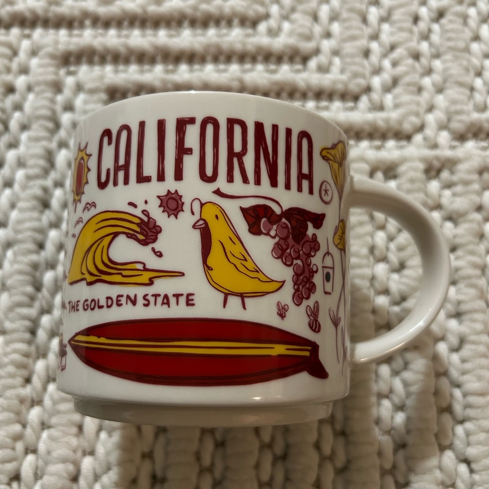 Starbucks California Mug with Red and Yellow Design